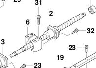 CNSMT Yg200 Smt Parts KV1-M2803-01X YG200 Screw YT Shaft Screw High Precision