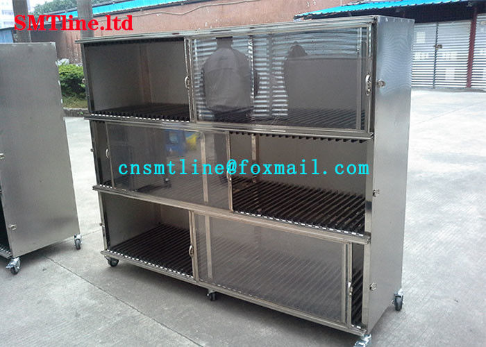 Stainless Steel 304 SMT Stencil Trolley, stencil cart Customized For SMT Aseembly Line