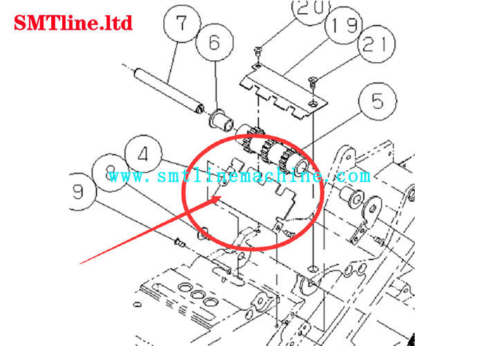 44 / 56mm SMT Spare Parts Feeder Comb CM402 602 KXFA1PR8B00 0.53KG Weight