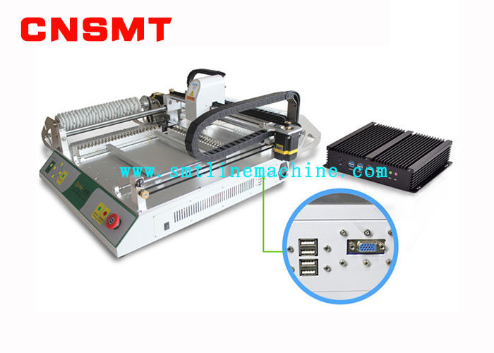 Mini Automatic SMT Pick And Place Machine PCB Assembly CNSMT QIHE TVM802BX 2 HD Cameras