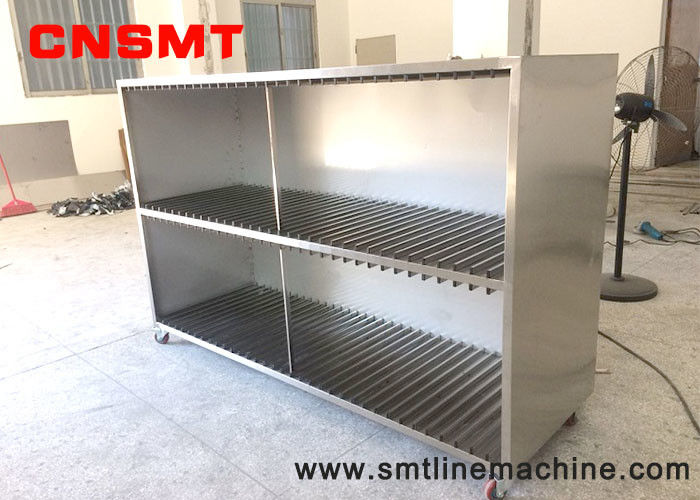 Non Toxic SMT Stencil Storage Cart Stainless Steel Material High Bearing Strength