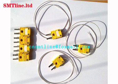 Yellow Color SMT Reflow Oven Thermocouple K Type Couples With 0.5m Cable